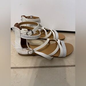 Sugar Big Kids White Sandals New